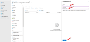 Choose platform and profile type