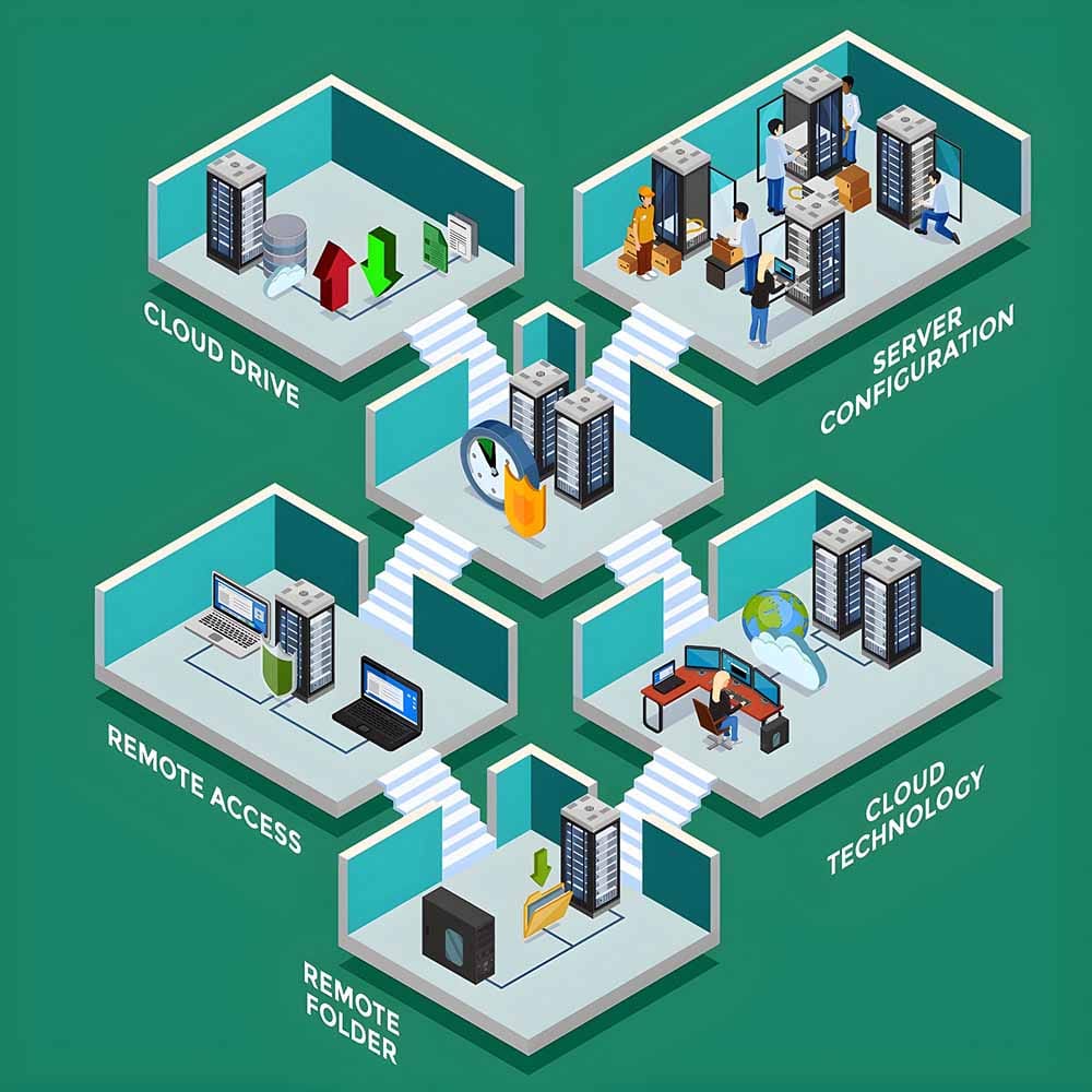 Datacenter Isometric Concept